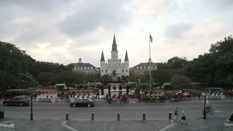New Orleans Jackson Square Stock Footage 101408561