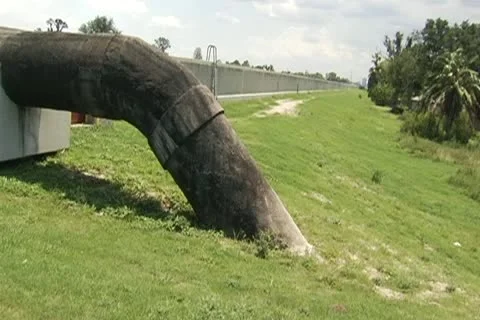 New orleans levee system, five separate external,exterior shots Stock Footage 10764952