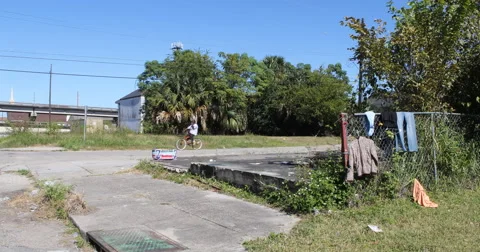 New Orleans Lower 9th Ward Neighbourhood Stock Footage 58504494
