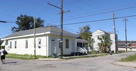 New Orleans Lower 9th Ward Neighbourhood Stock Footage 58504595