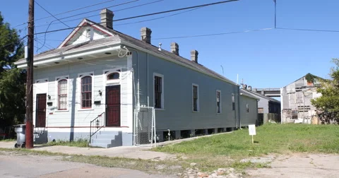 New Orleans Lower 9th Ward Neighbourhood Stock Footage 58507344
