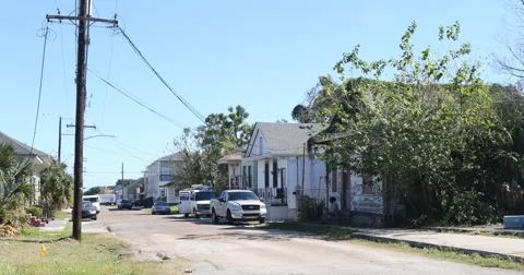 New Orleans Lower 9th Ward Neighbourhood Stock Footage 58507388