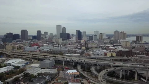 New Orleans Skyline Stock Footage