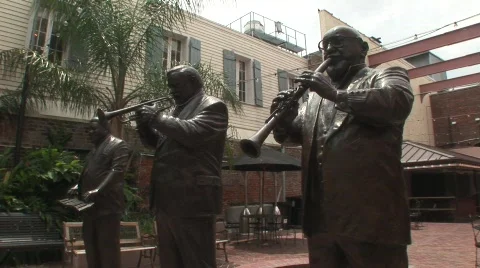 New Orleans statue Stock Footage 594297