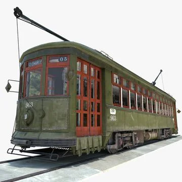 New Orleans Streetcar 3D Model