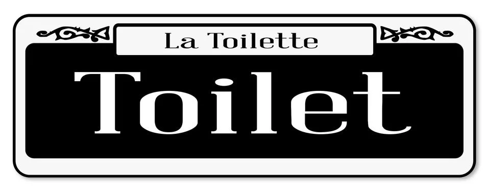 New Orleans Toilet Sign Stock Illustration