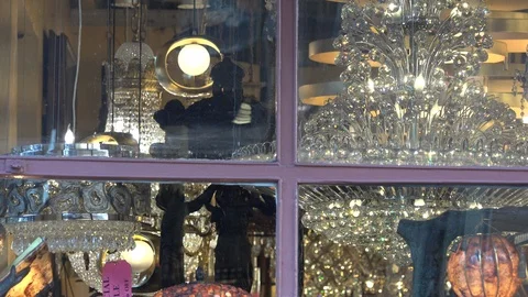 New Orleans window with lights Video stock 91505686