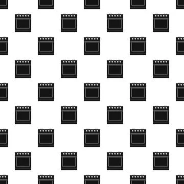 New oven pattern seamless Stockillustratie