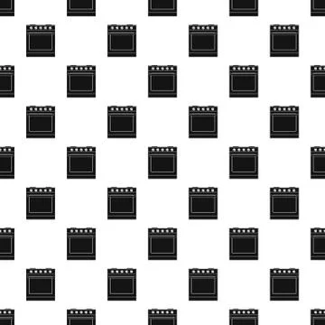 New oven pattern seamless vector Illustrazione stock