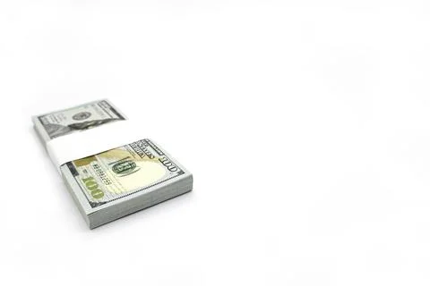 New pack (bundle) of 100 dollar bills Foto stock