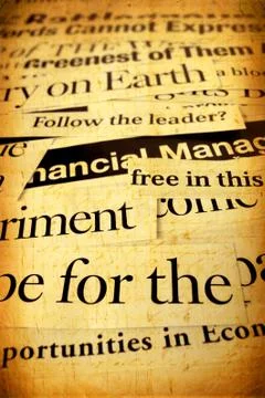 New paper headlines Stock Photos