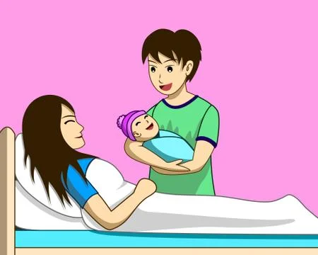 New Parents Stock Illustration