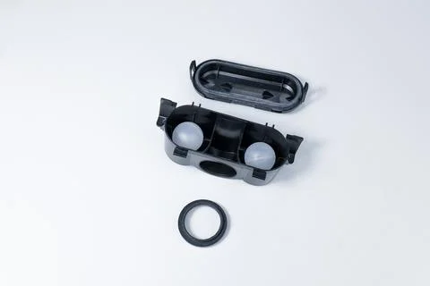 New part of rectangular shower drain Stockfoto's