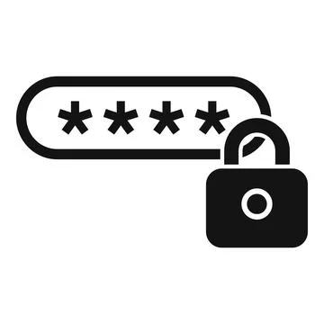 New password privacy icon simple vector. Protect document Illustrazione stock
