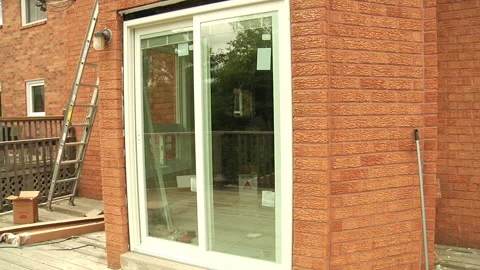 New patio-door Stock Footage 133616227