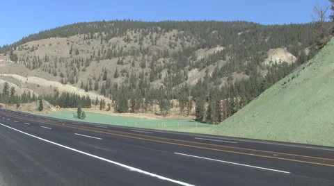 New Paved Highway, Cache Creek, British Columbia Stock-Footage 3991524