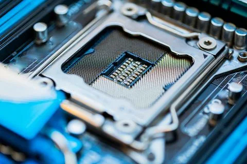 New PC Computer Motherboard CPU Stock Photos