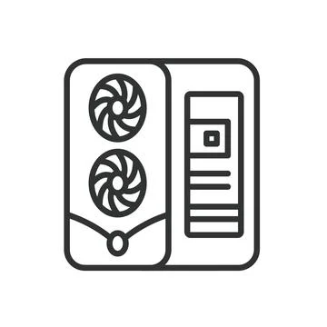 New PC, icon in line design. New, PC, computer, desktop, technology, hardware 스톡 일러스트