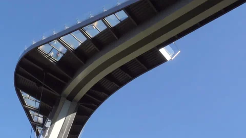 New pedestrian bridge. Stock Footage 138981050