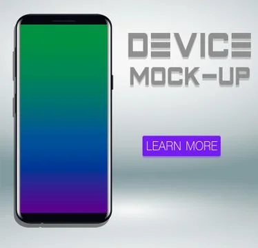 New Phone Device Mock-Up Stock Illustration