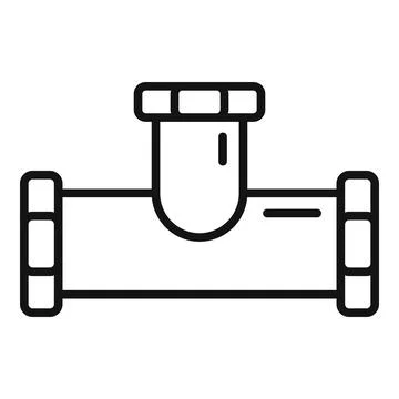 New pipe icon outline vector. Service drain Stock Illustration