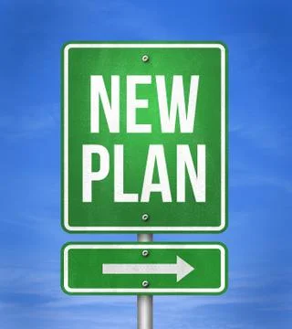 New Plan - road sign Stock Illustration