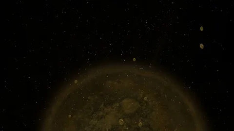 A new planet and a flying comet Video stock 81705225