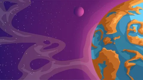 New planet in deep space Stock Illustration