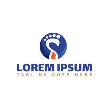 New podiatric care foot print logo design vector icon illustration template Stock Illustration
