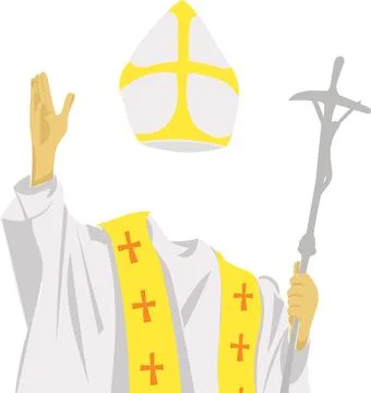 New Pope flat style. vector illustration Stock Illustration