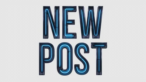 New Post Neon 4k Stock Footage 311426856