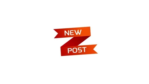 new post Ribbon Banner Animation. 4k ani... | Stock Video | Pond5