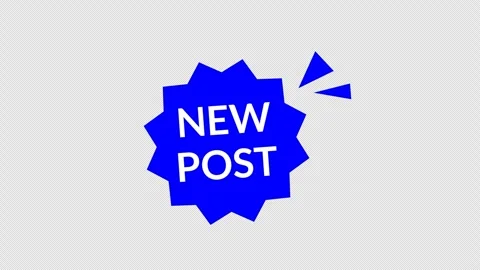 New Post text Vídeo Stock 335549636