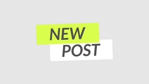 New Post text Stock Footage 335549638