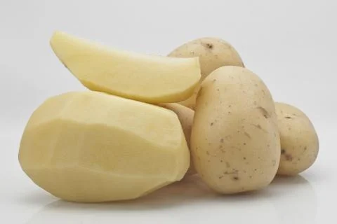 New potatoes isolated Stock Photos