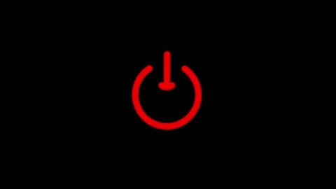New power button turning on and off, Computer and laptop power on and off icon Stock Footage 294207154