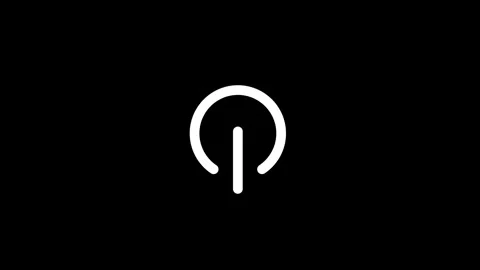 New power button turning on and off, Computer and laptop power on and off icon Stock Footage 294207157