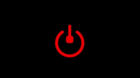 New Power button turning on and off ,Power icon animated video Stock Footage 294207166