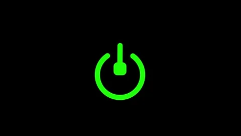 New Power button turning on and off ,Power icon animated video Stock Footage 294207167