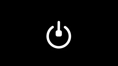 New Power button turning on and off ,Power icon animated video Stock Footage 294207168