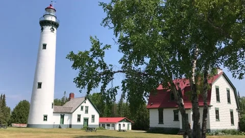 New Presque Isle Lighthouse Video stock 160494982
