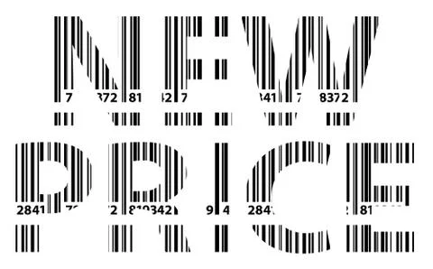 New Price Bar Code Stock-Illustration