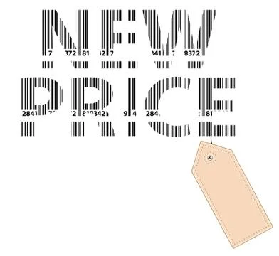 New Price Bar Code With Price Tag Stock-Illustration