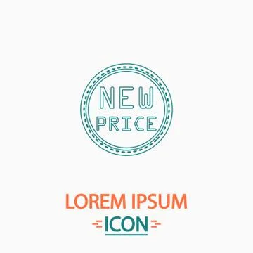 New Price computer symbol Stock Illustration