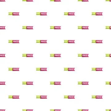 New price labels creating seamless retail promotion pattern イラスト素材