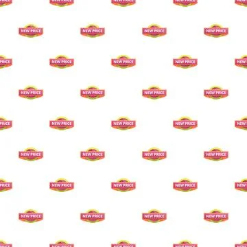 New price labels creating seamless retail pattern background イラスト素材