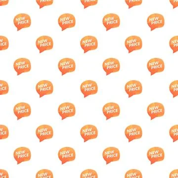 New price speech bubbles repeating seamless pattern background イラスト素材