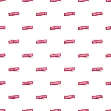 New price tag pattern on white background Stock Illustration