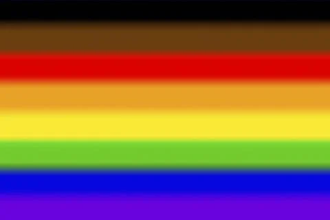 New pride flag LGBTQ gradient background, Redesign including Black and Brown Stock Illustration