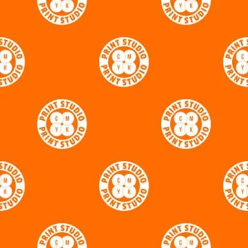 New print studio pattern vector orange Ilustración de archivo